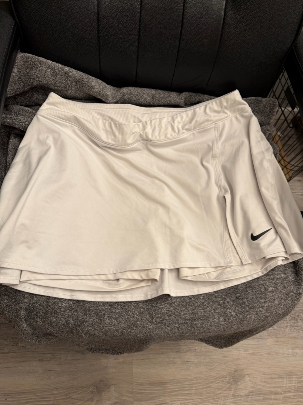 Nike White Women's Athletic Skort with Black Swoosh